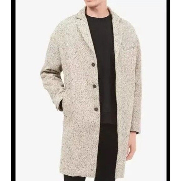 CALVIN‎ KLEIN JEANS Men's Crombie Oversized Coat Size large cedar bark NWT 248$